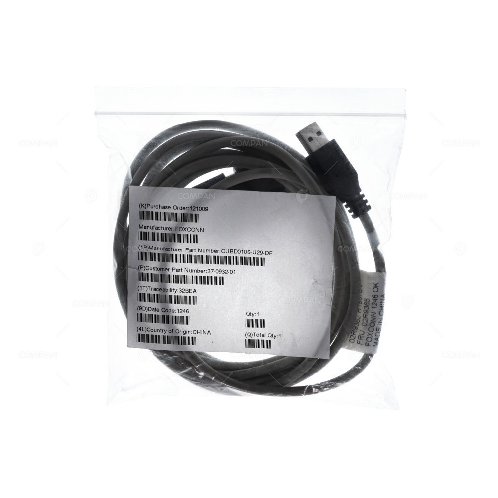 37-0932-01 CISCO DB9 FEMALE TO USB CABLE 3M 02R9362, 02R9365